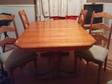 large dining room table with five chairs. good....